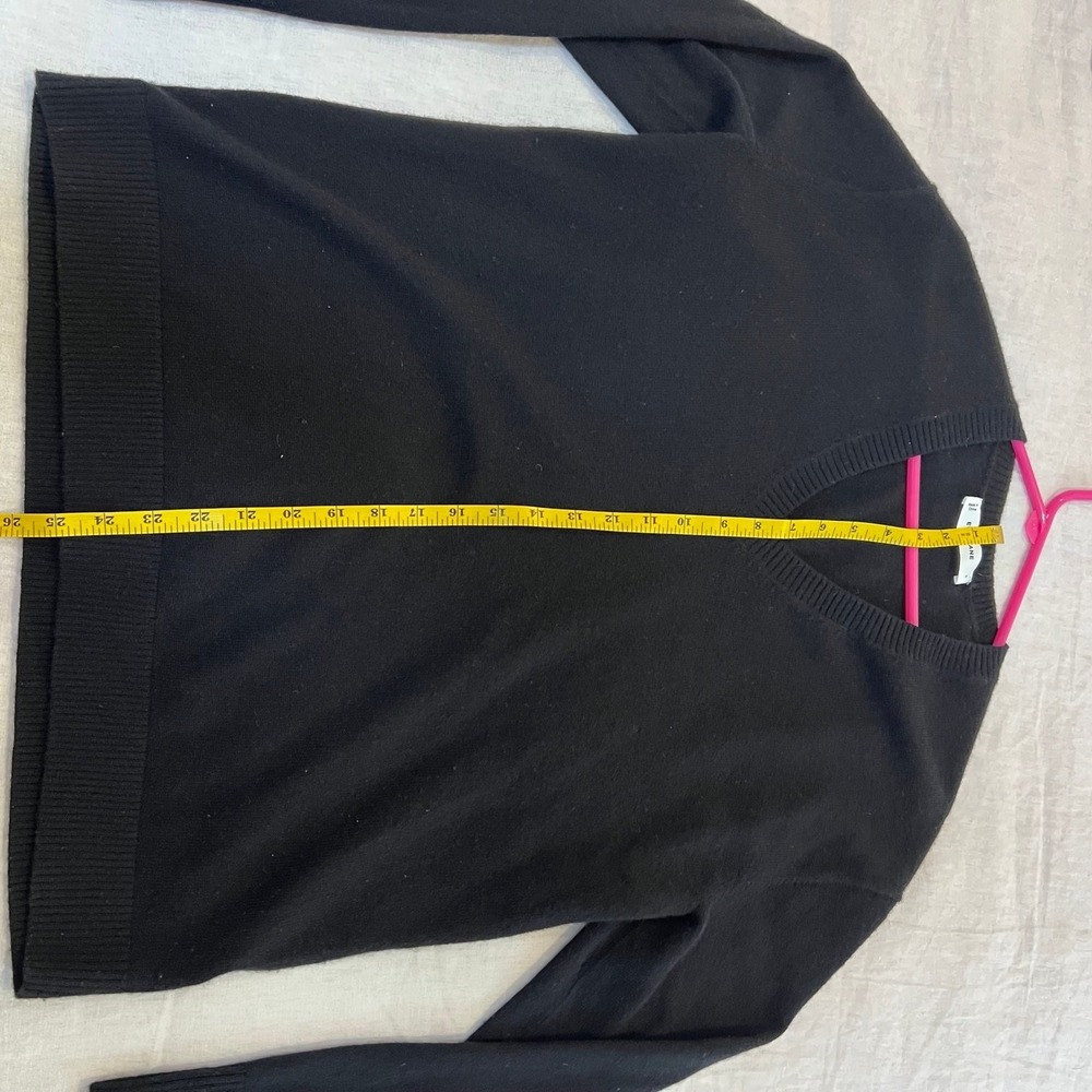 Everlane Cashmere Women Black V-Neck Knit Sweater Long Sleeve Size Small S - Picture 6 of 13